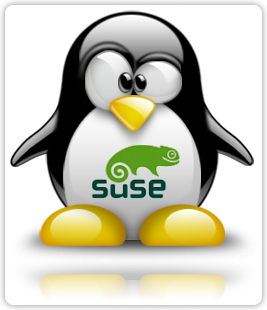 openSUSE logo on tux' belly