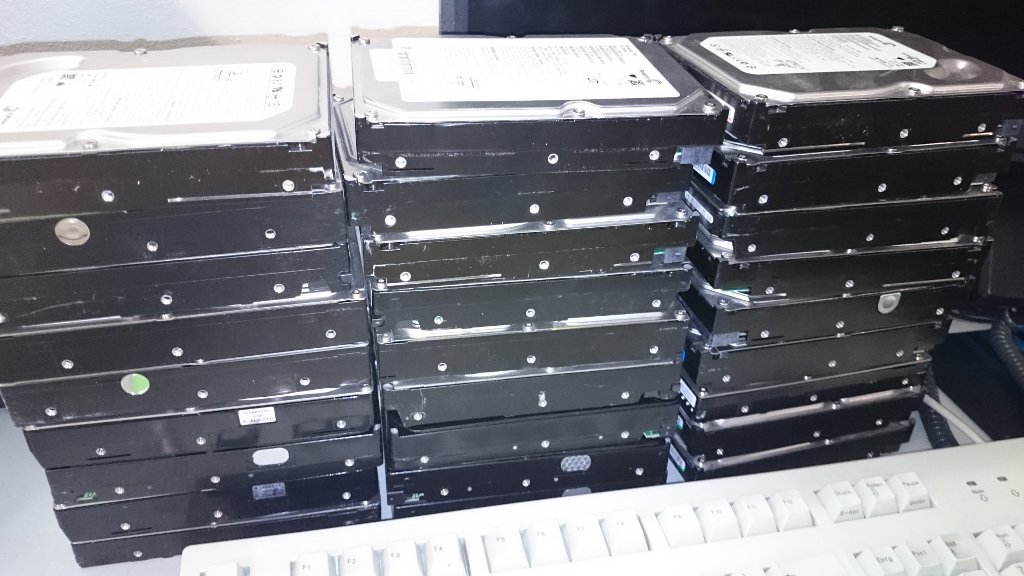 Old hard-drives from OBS-workers