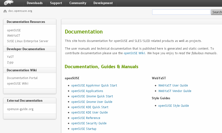 Read the documentation at doc.opensuse.org