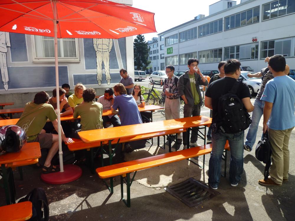 Coffee Break - people standing outside