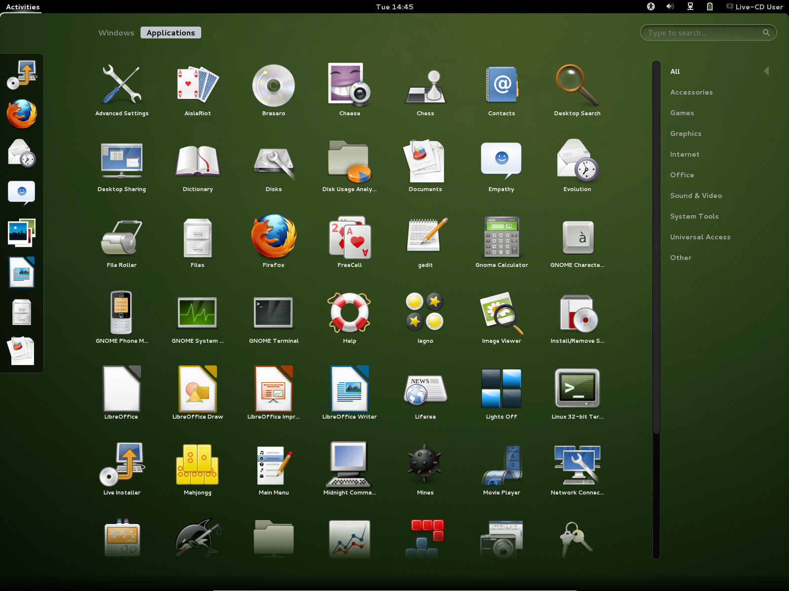 open suse gnome